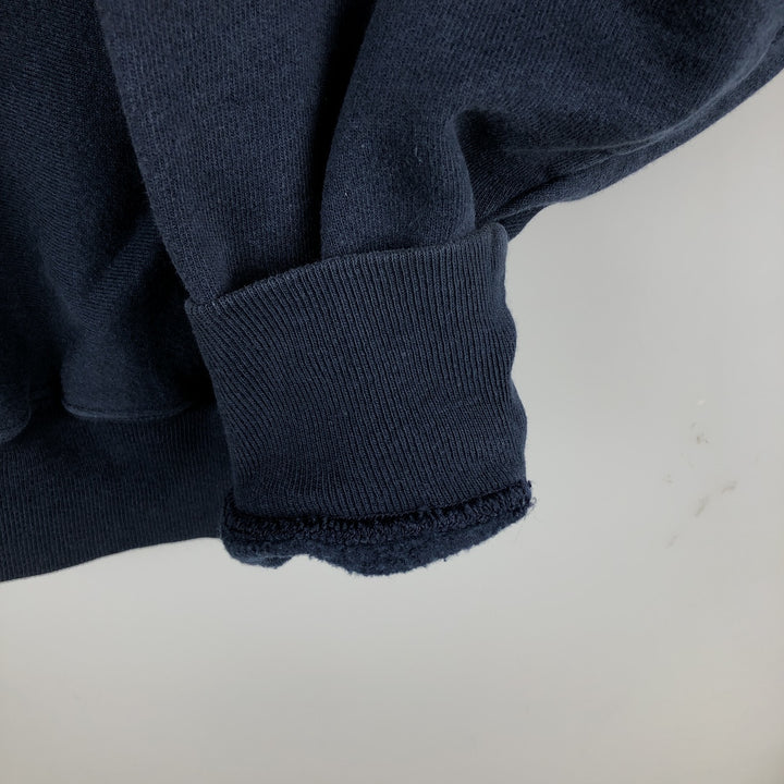 2000'S Champion Premium Reverse Weave Sweatshirt (Men's XXL equivalent) cotton navy blue type Vintage Second Hand
