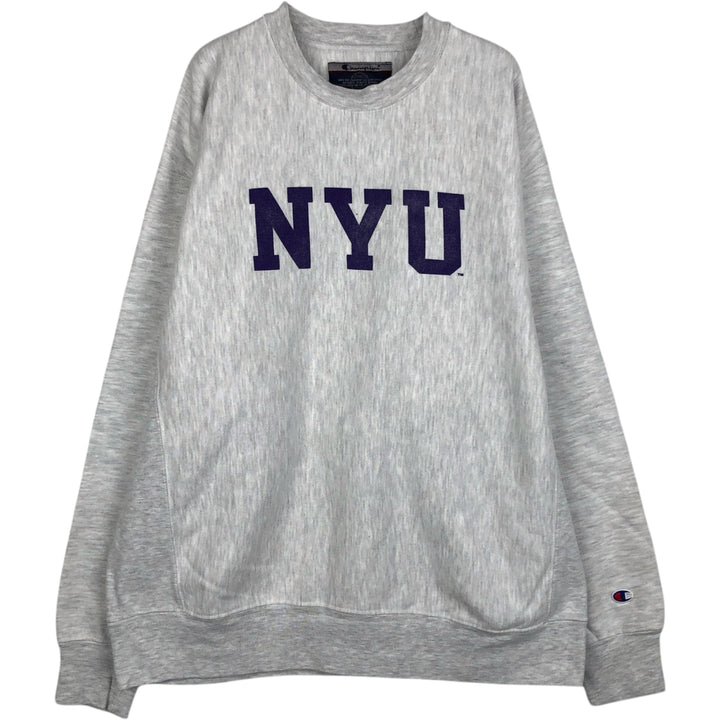 00'S Champion Original Reverse Weave College Sweatshirt Trainer Men's L size cotton gray type Vintage Second Hand