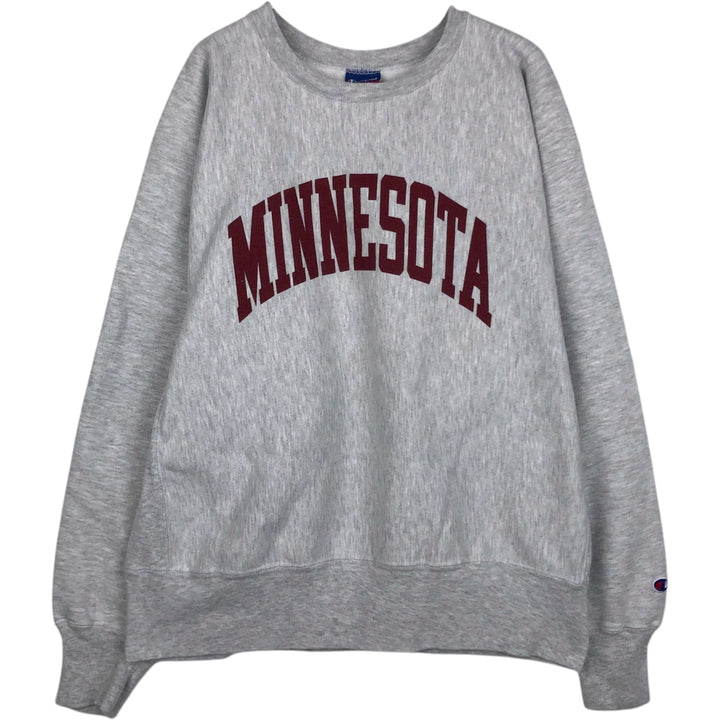 90s-00'S Champion Reverse Weave University of Minnesota College Sweatshirt, Men's XL equivalent, Vintage unclear gray type Vintage Second Hand