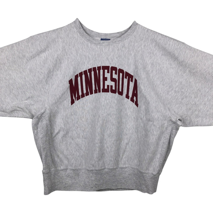 90s-00'S Champion Reverse Weave University of Minnesota College Sweatshirt, Men's XL equivalent, Vintage unclear gray type Vintage Second Hand