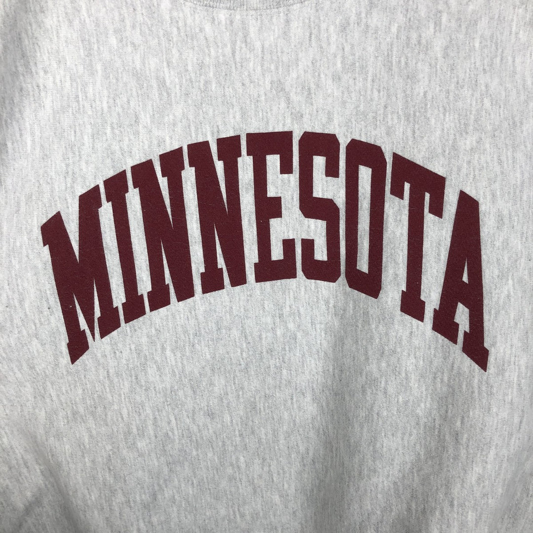 90s-00'S Champion Reverse Weave University of Minnesota College Sweatshirt, Men's XL equivalent, Vintage unclear gray type Vintage Second Hand