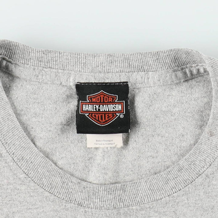 Harley-Davidson Eagle Pattern Motorcycle Bike T-shirt Men's XL cotton gray type Vintage Second Hand