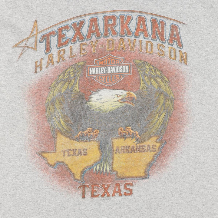 Harley-Davidson Eagle Pattern Motorcycle Bike T-shirt Men's XL cotton gray type Vintage Second Hand
