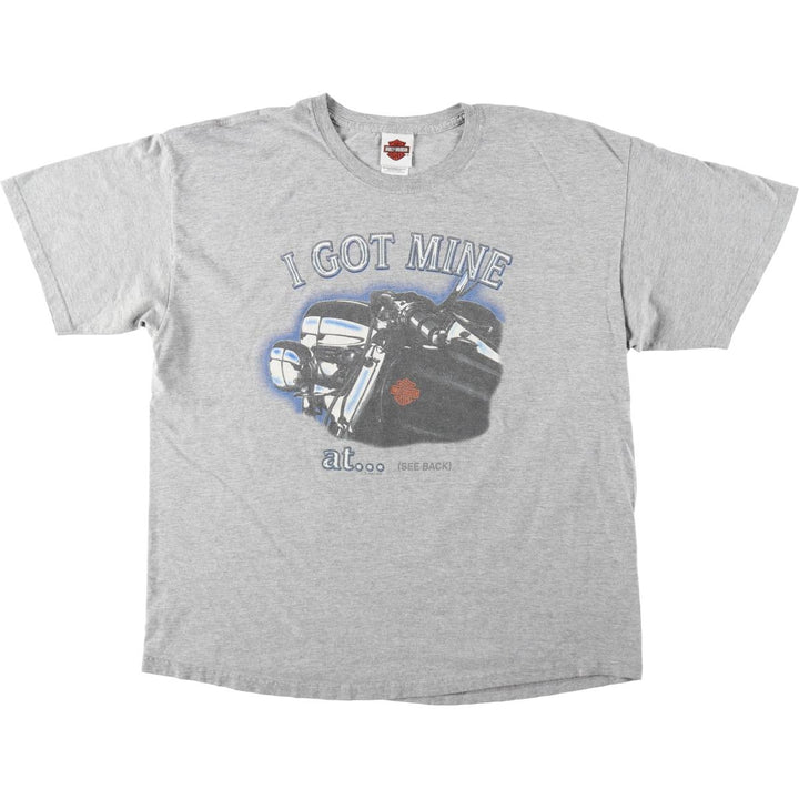 00'S Harley-Davidson Motorcycle Bike T-shirt Made in USA Men's XL cotton gray type Vintage Second Hand