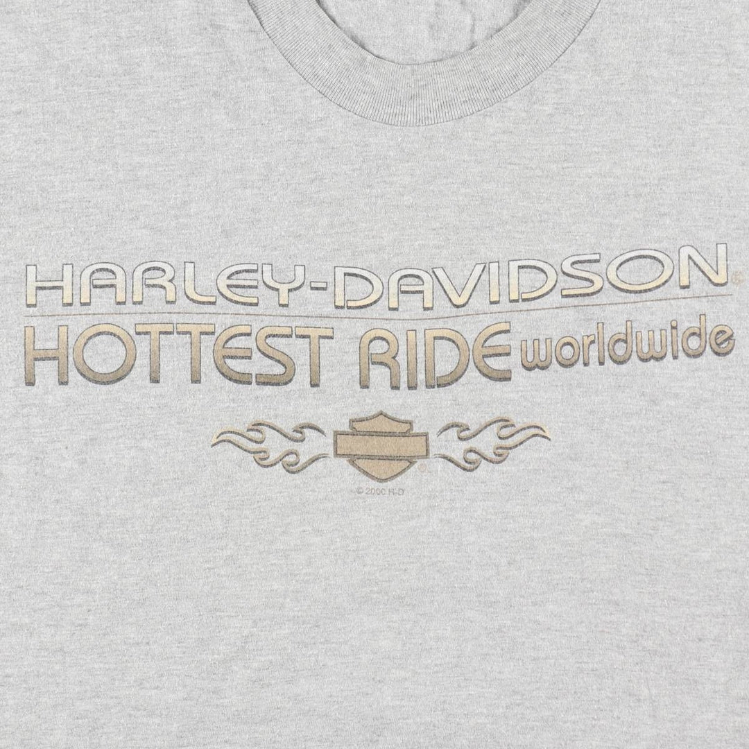 Harley-Davidson Eagle Pattern Motorcycle Bike T-shirt Made in USA Men's XL cotton gray type Vintage Second Hand
