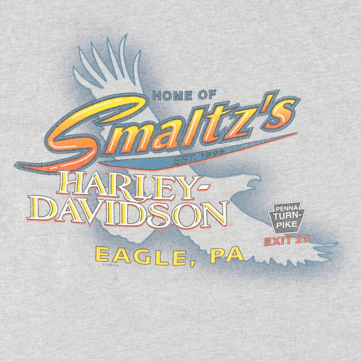 Harley-Davidson Eagle Pattern Motorcycle Bike T-shirt Made in USA Men's XL cotton gray type Vintage Second Hand