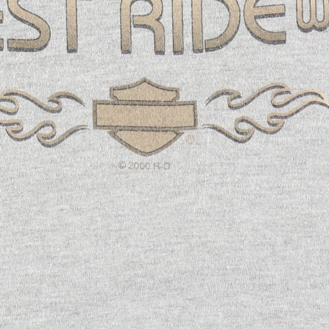 Harley-Davidson Eagle Pattern Motorcycle Bike T-shirt Made in USA Men's XL cotton gray type Vintage Second Hand