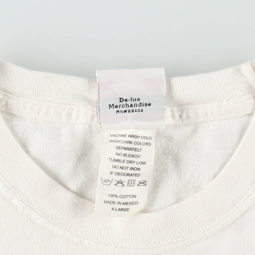 Harley-Davidson Fire Pattern Motorcycle Bike T-Shirt Men's XL cotton white type Vintage Second Hand