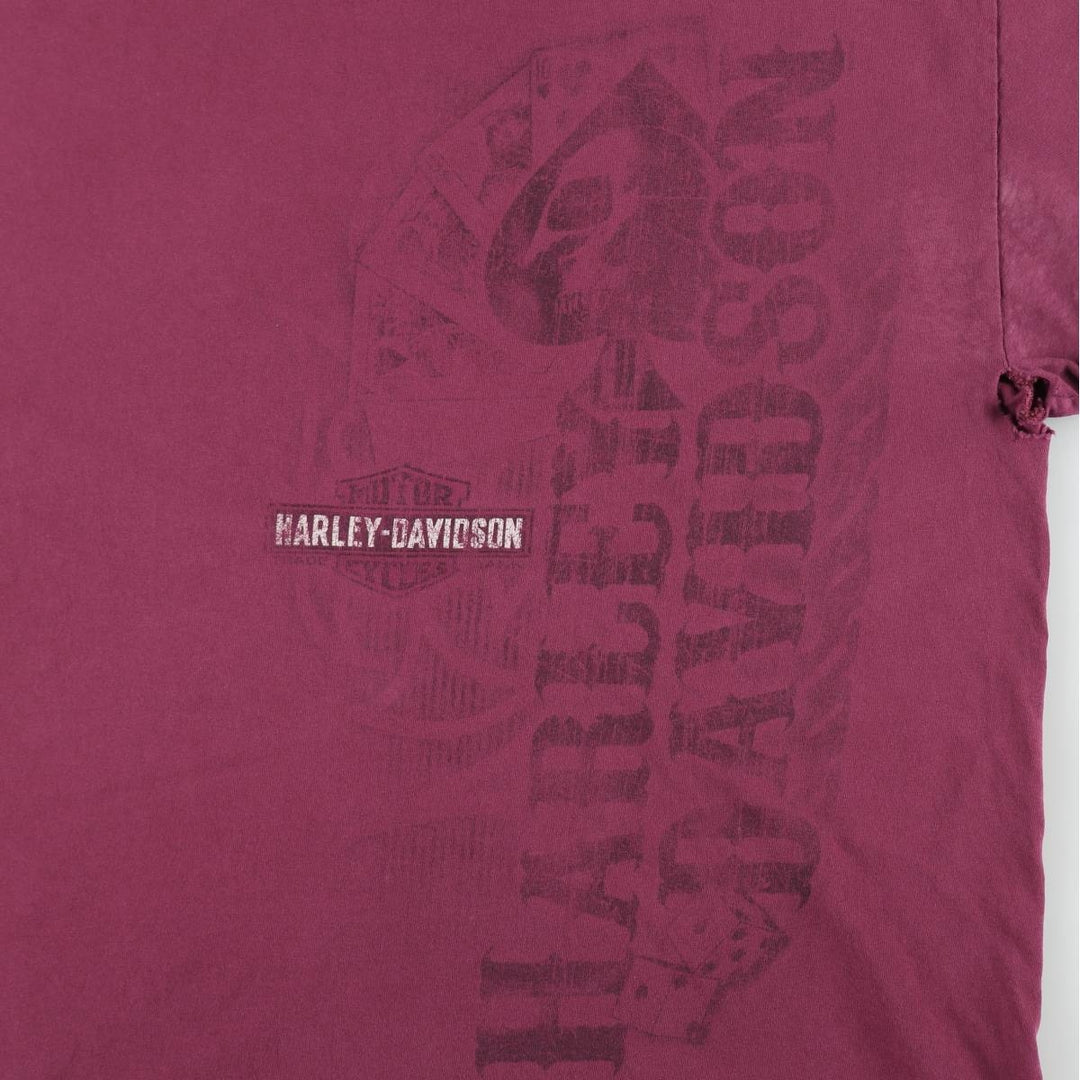 Harley-Davidson Motorcycle Bike T-shirt, Men's Size L unclear Red type red-purple Vintage Second Hand