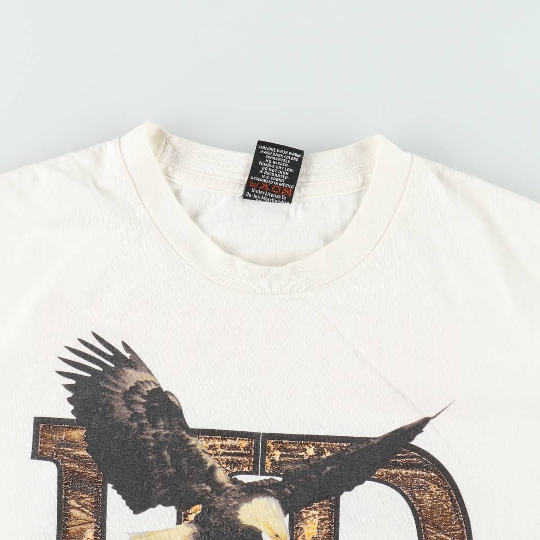 2000'S Harley-Davidson Eagle Pattern/Stars and Stripes Motorcycle T-Shirt, Men's Size XL (approx.) cotton white type Vintage Second Hand