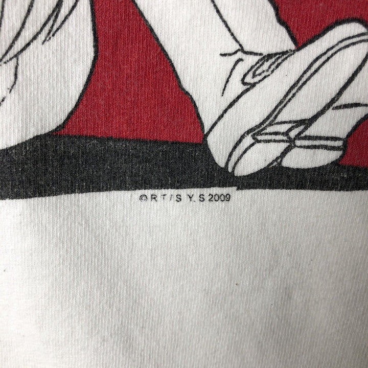 2000'S INUYASHA Anime Character Print T-Shirt, Men's Size M unclear white type Vintage Second Hand