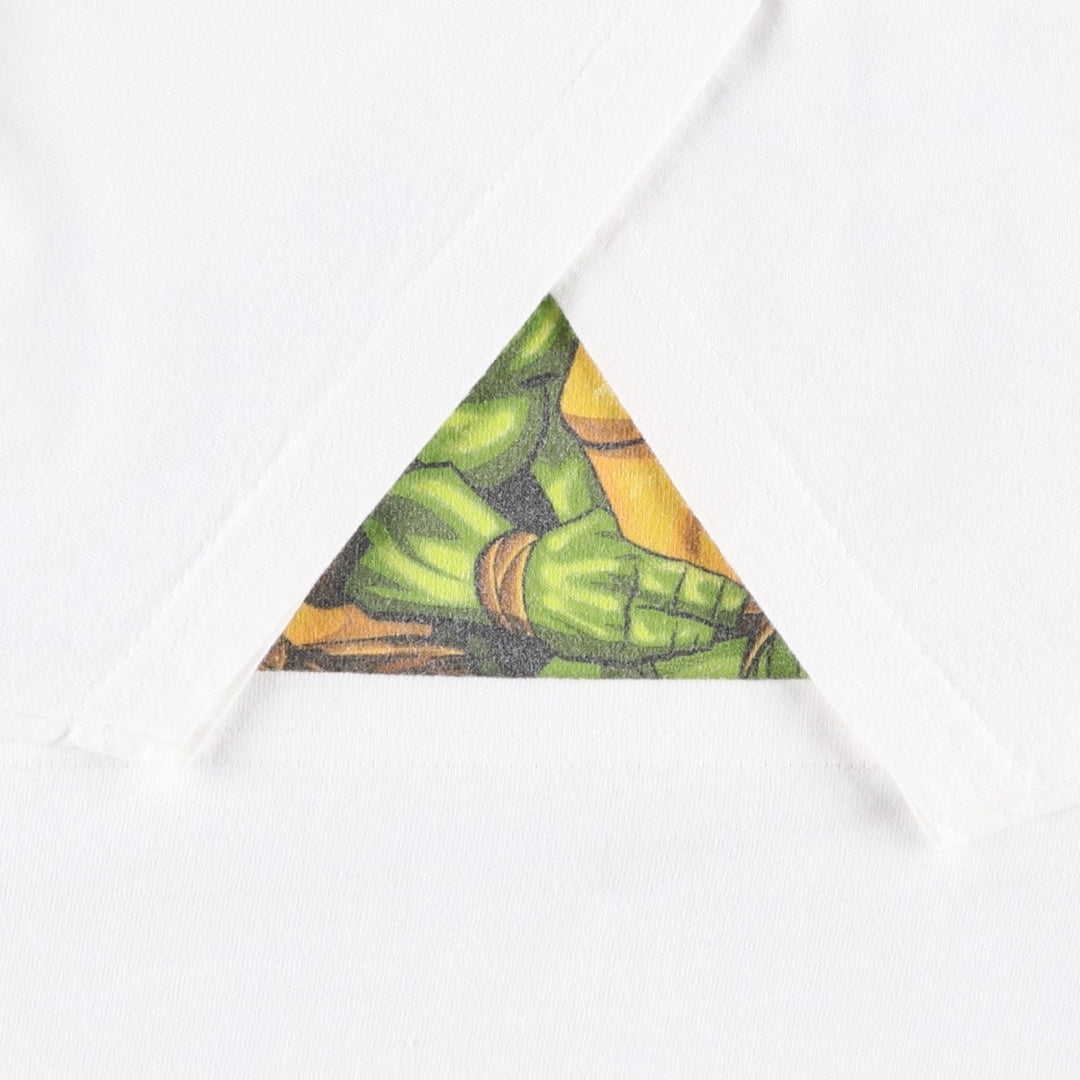 Teenage Mutant Ninja Turtles Character Print T-Shirt (Men's XL equivalent) unclear white type Vintage Second Hand