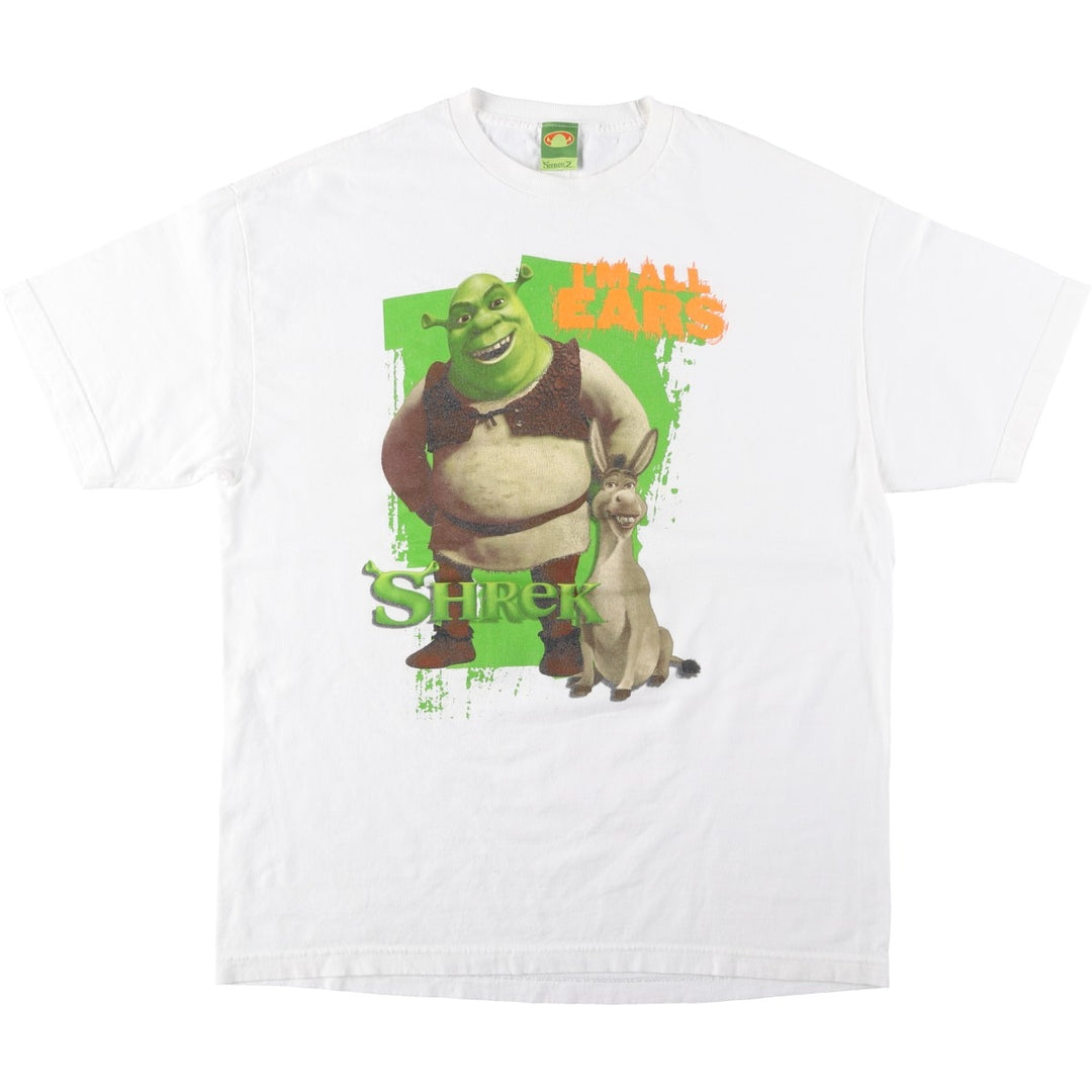 Shrek 2 Character Print T-Shirt (Men's XL equivalent) cotton white type Vintage Second Hand