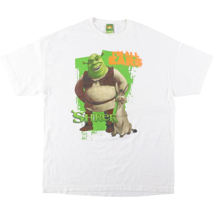 Shrek 2 Character Print T-Shirt (Men's XL equivalent) cotton white type Vintage Second Hand