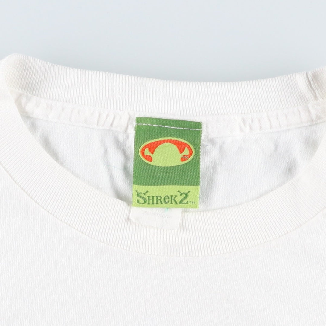 Shrek 2 Character Print T-Shirt (Men's XL equivalent) cotton white type Vintage Second Hand