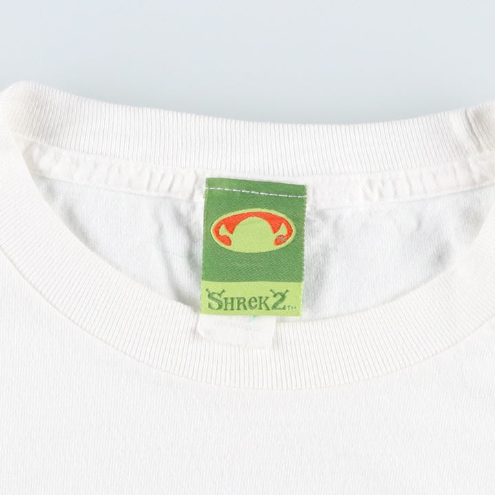 Shrek 2 Character Print T-Shirt (Men's XL equivalent) cotton white type Vintage Second Hand