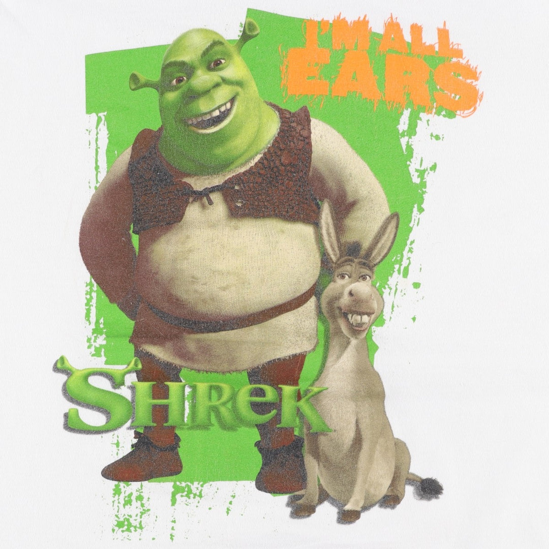 Shrek 2 Character Print T-Shirt (Men's XL equivalent) cotton white type Vintage Second Hand
