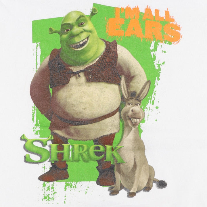 Shrek 2 Character Print T-Shirt (Men's XL equivalent) cotton white type Vintage Second Hand