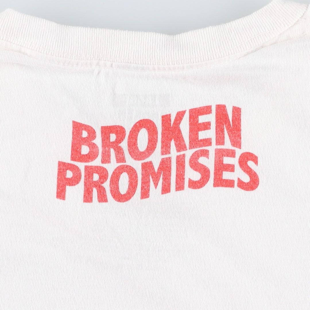 Broken Promises DEATH NOTE Light Yagami Anime Character Print T-Shirt Men's Size L cotton white type Vintage Second Hand