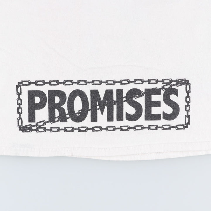 Broken Promises DEATH NOTE Light Yagami Anime Character Print T-Shirt Men's Size L cotton white type Vintage Second Hand