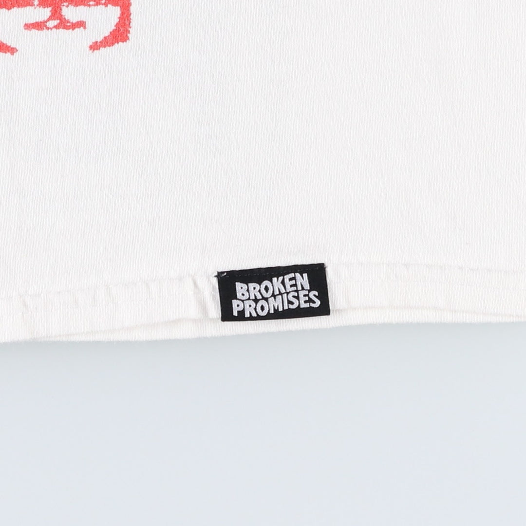 Broken Promises DEATH NOTE Light Yagami Anime Character Print T-Shirt Men's Size L cotton white type Vintage Second Hand