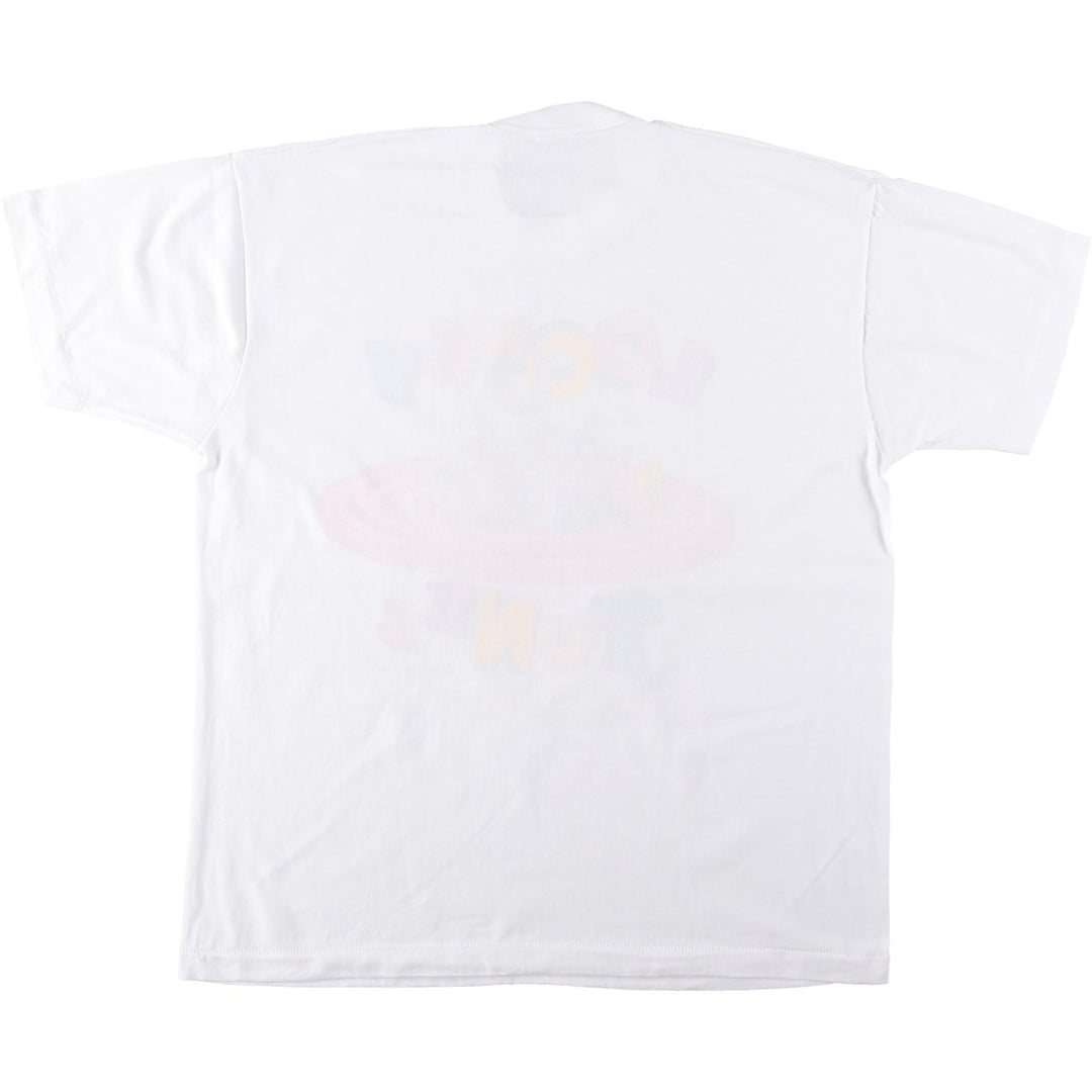 90'S Fruit of the Loom BEST Looney Tunes Character Print T-Shirt, Made in USA, Men's XL equivalent, Vintage cotton white type Vintage Second Hand
