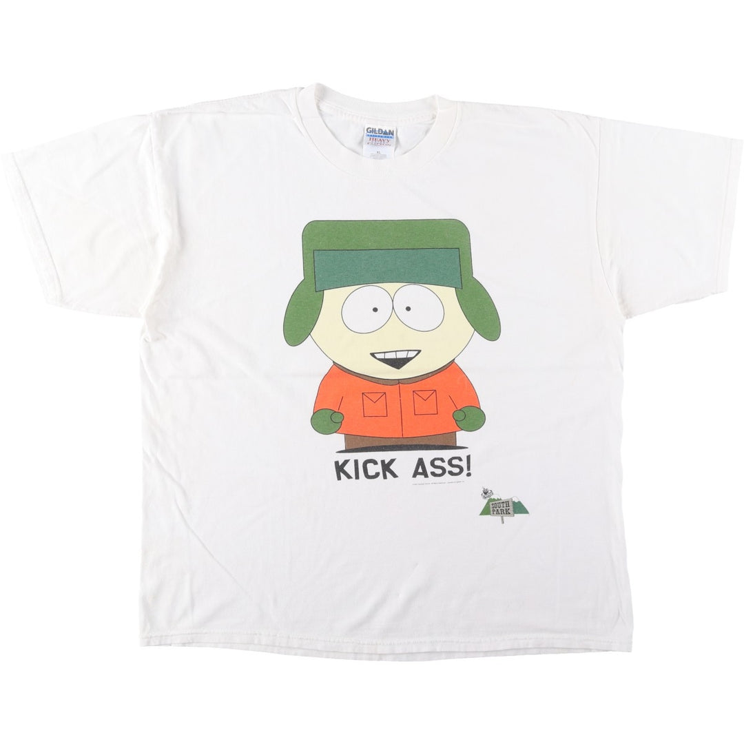 90'S Gildan South Park Character Print T-Shirt, Men's XL Size, Vintage cotton white type Vintage Second Hand