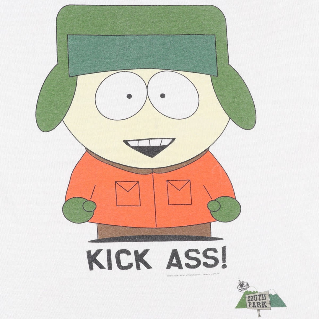 90'S Gildan South Park Character Print T-Shirt, Men's XL Size, Vintage cotton white type Vintage Second Hand