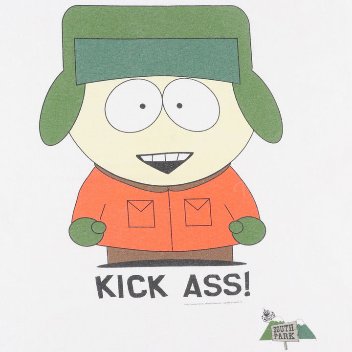 90'S Gildan South Park Character Print T-Shirt, Men's XL Size, Vintage cotton white type Vintage Second Hand