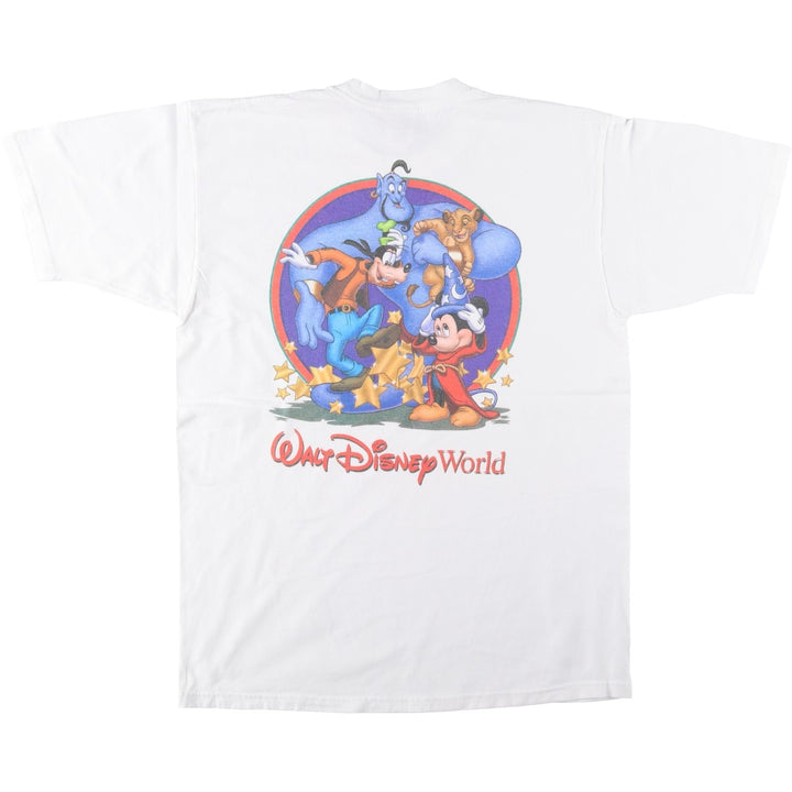 90'S MICKEY&CO. MICKEY MOUSE Mickey Mouse Character Print T-Shirt, Made in USA, Men's Size L (Equivalent), Vintage cotton white type Vintage Second Hand