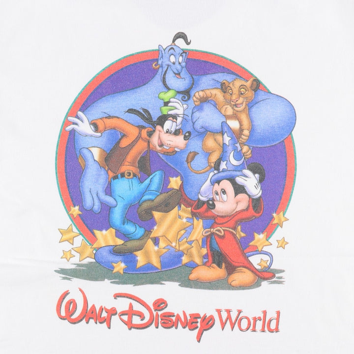 90'S MICKEY&CO. MICKEY MOUSE Mickey Mouse Character Print T-Shirt, Made in USA, Men's Size L (Equivalent), Vintage cotton white type Vintage Second Hand