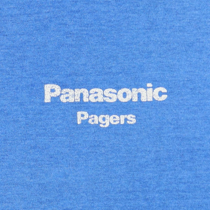 90'S Fruit of the Loom Panasonic Advertising T-Shirt, Made in USA, Men's XL equivalent, Vintage cotton blue type Vintage Second Hand