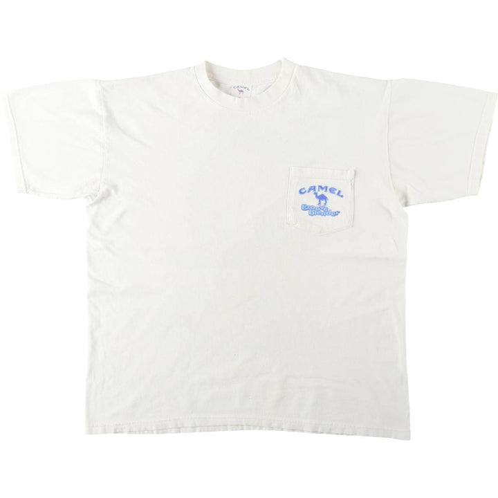 90'S Camel Advertising T-Shirt, Men's XL equivalent, Vintage cotton white type Vintage Second Hand