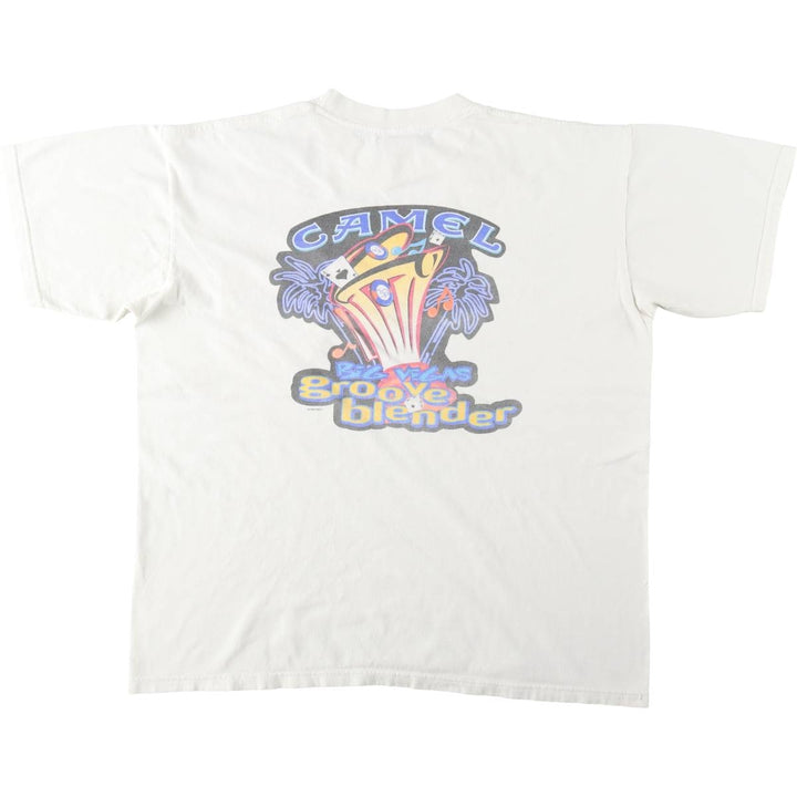 90'S Camel Advertising T-Shirt, Men's XL equivalent, Vintage cotton white type Vintage Second Hand