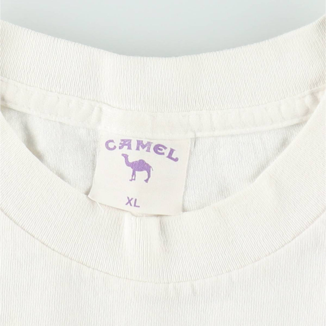 90'S Camel Advertising T-Shirt, Men's XL equivalent, Vintage cotton white type Vintage Second Hand