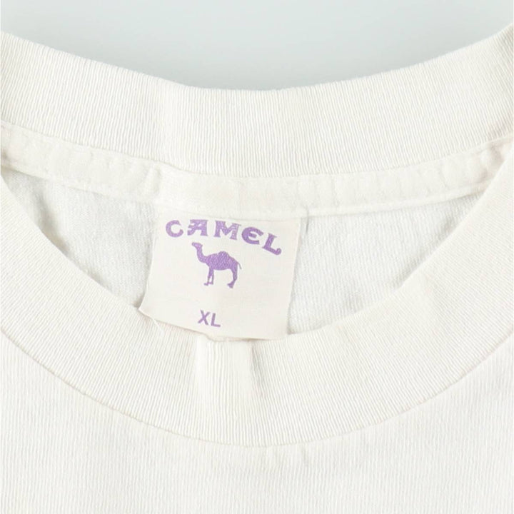 90'S Camel Advertising T-Shirt, Men's XL equivalent, Vintage cotton white type Vintage Second Hand