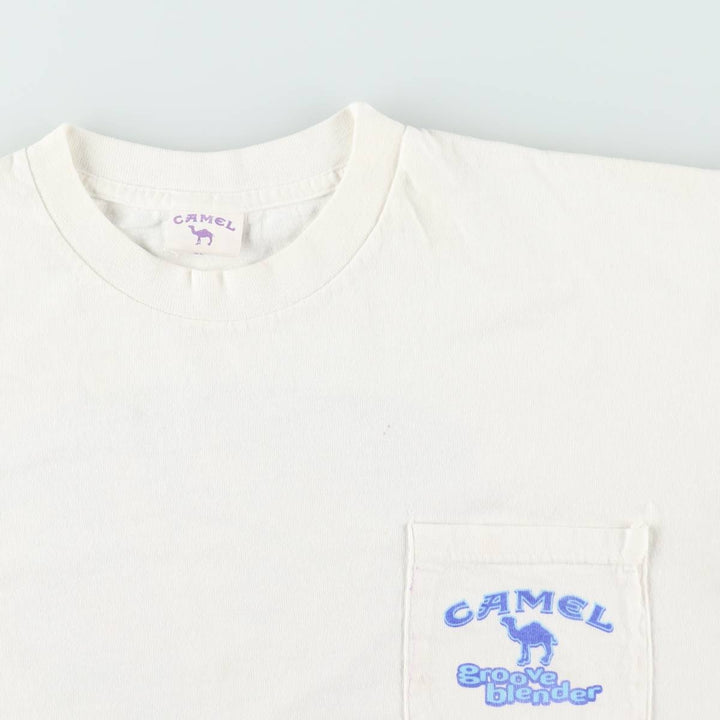 90'S Camel Advertising T-Shirt, Men's XL equivalent, Vintage cotton white type Vintage Second Hand