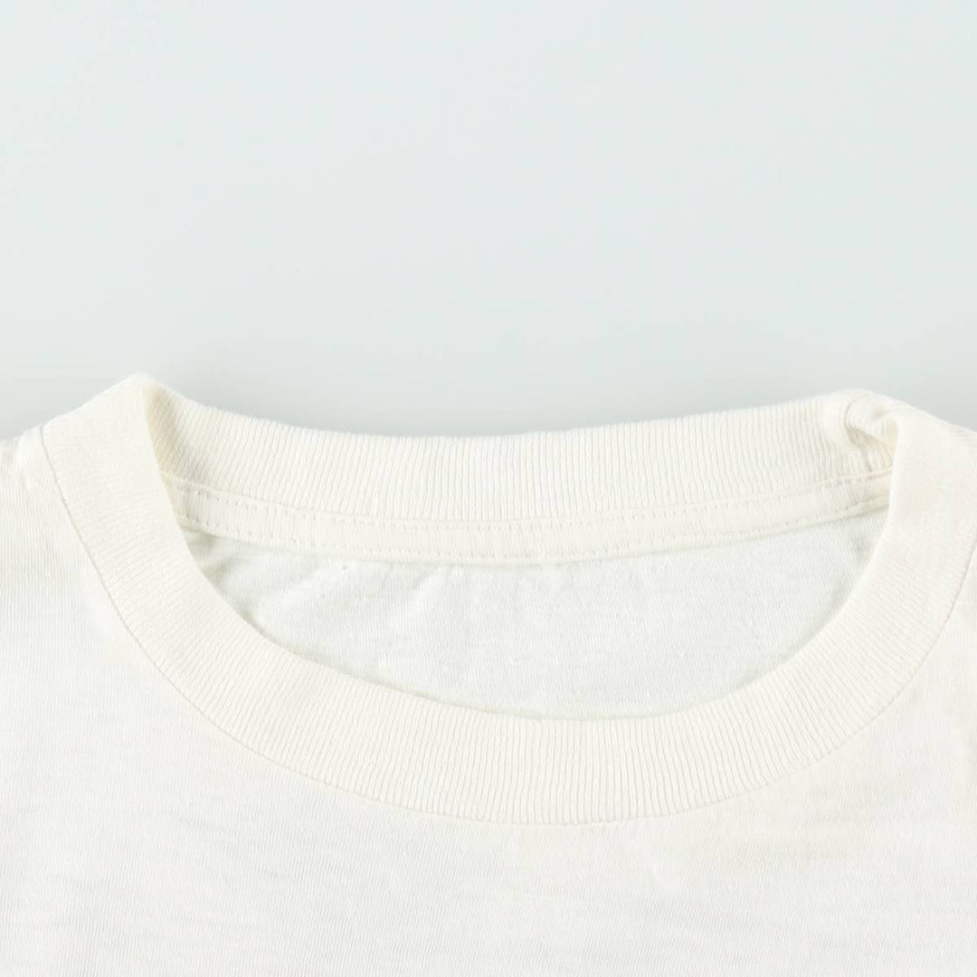 LARIOS Advertising T-shirt, Men's Size M (approx.), Vintage unclear white type Vintage Second Hand