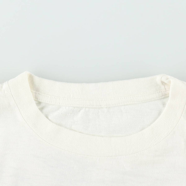 LARIOS Advertising T-shirt, Men's Size M (approx.), Vintage unclear white type Vintage Second Hand