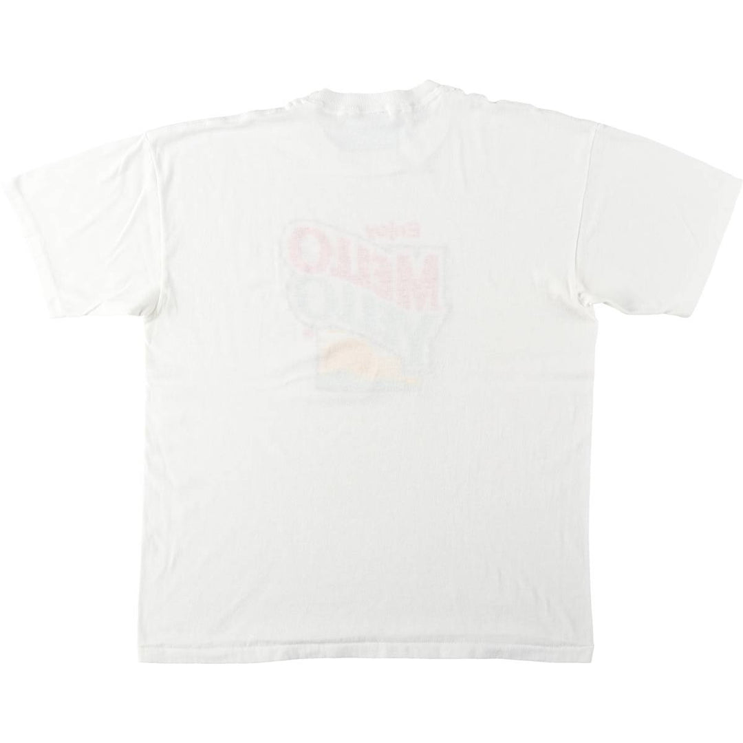 ~90'S MELLO YELLO Advertising T-shirt, Men's Size M (approx.), Vintage unclear white type Vintage Second Hand