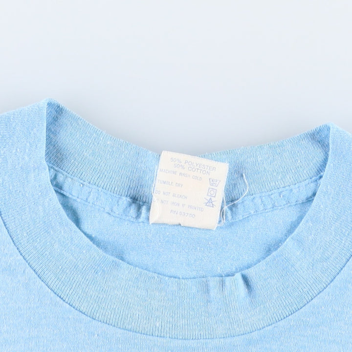 80'S SELEC-T BUDWEISER Advertising T-Shirt, Made in USA, Men's Size L (Equivalent), Vintage polyester Blue type light blue Vintage Second Hand