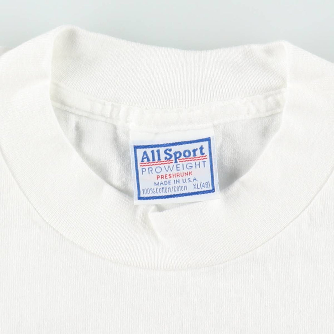 90'S AllSport TransQuest Advertising T-Shirt, Made in USA, Men's XL equivalent, Vintage cotton white type Vintage Second Hand
