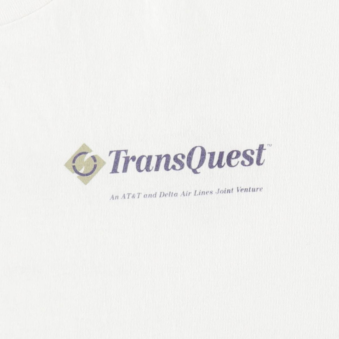 90'S AllSport TransQuest Advertising T-Shirt, Made in USA, Men's XL equivalent, Vintage cotton white type Vintage Second Hand
