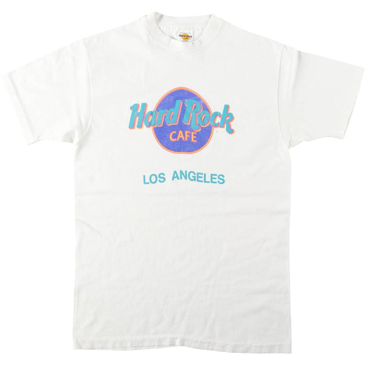 90'S HARD ROCK CAFE Hard Rock Cafe Advertising T-shirt Made in USA Men's L Vintage cotton white type Vintage Second Hand