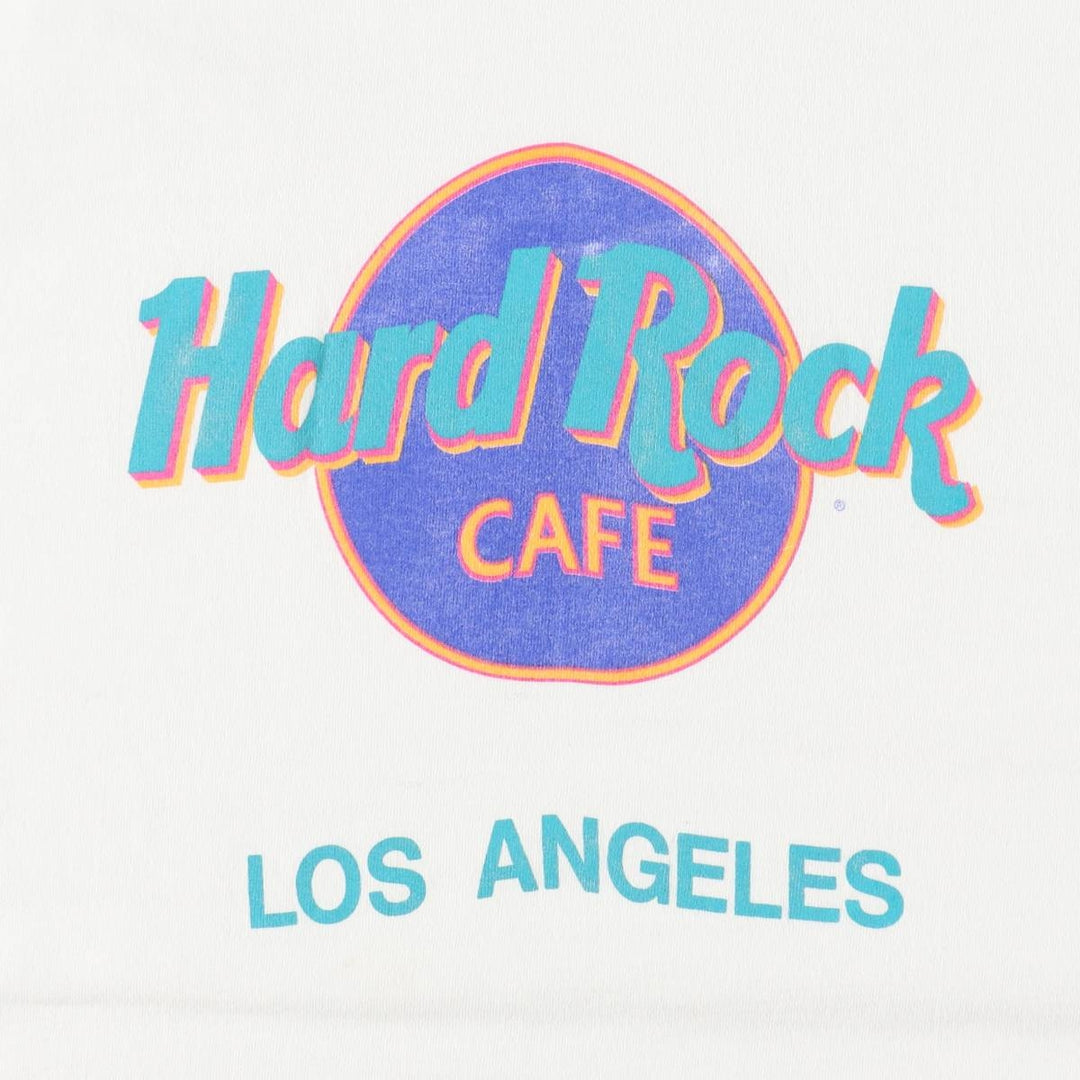 90'S HARD ROCK CAFE Hard Rock Cafe Advertising T-shirt Made in USA Men's L Vintage cotton white type Vintage Second Hand