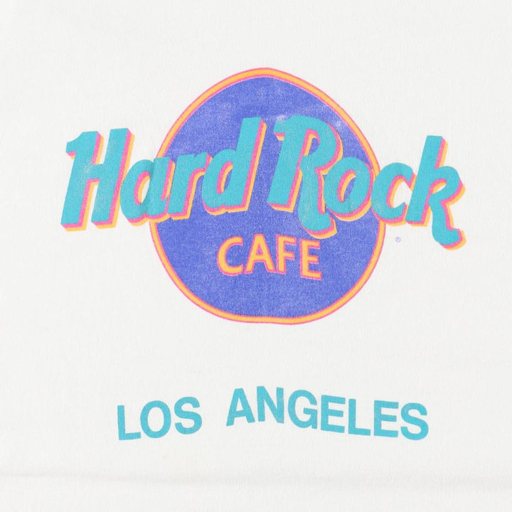 90'S HARD ROCK CAFE Hard Rock Cafe Advertising T-shirt Made in USA Men's L Vintage cotton white type Vintage Second Hand