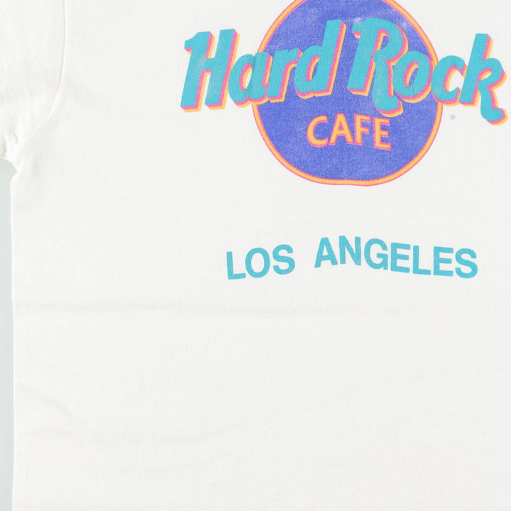 90'S HARD ROCK CAFE Hard Rock Cafe Advertising T-shirt Made in USA Men's L Vintage cotton white type Vintage Second Hand