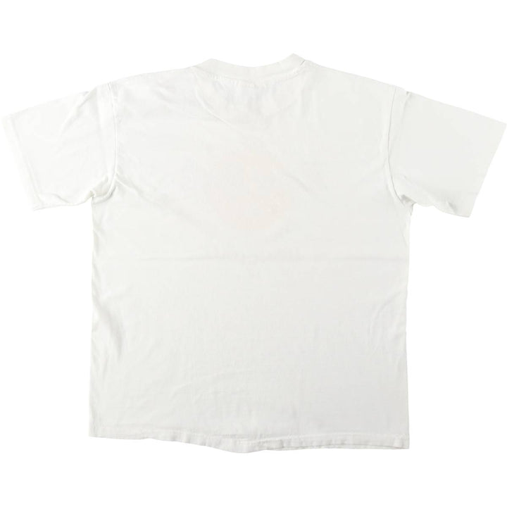 80'S Hanes Hard Rock Cafe Blue Tag Advertising T-Shirt, Made in USA, Men's Size L (approx.), Vintage cotton white type Vintage Second Hand