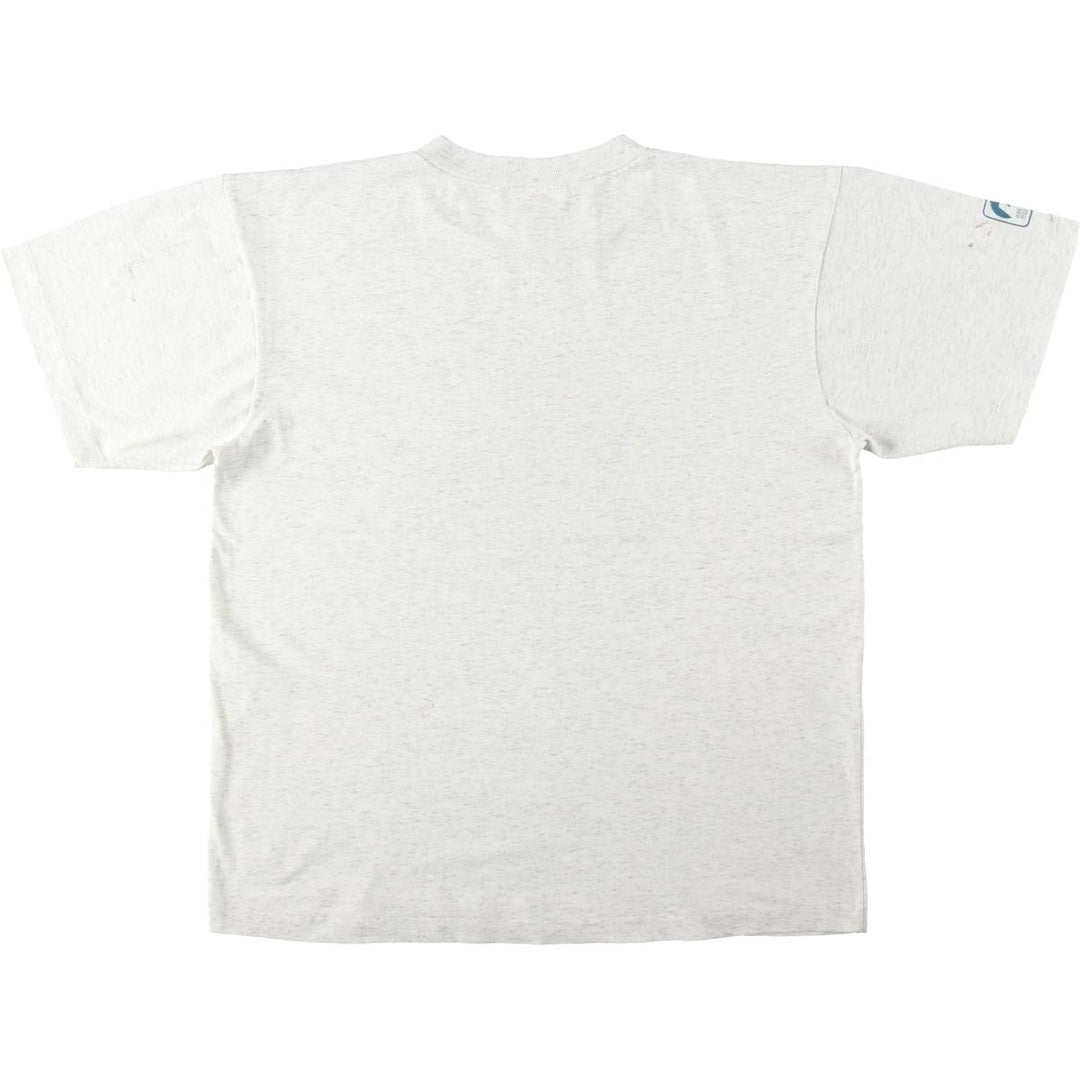 90'S HUMEUR DESIGN advertising T-shirt, men's size L equivalent, vintage. unclear gray type Vintage Second Hand