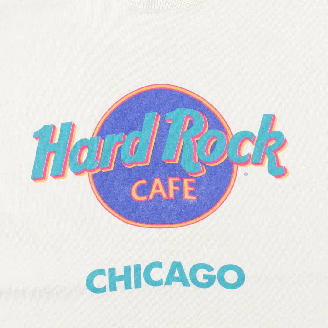 90'S HARD ROCK CAFE Hard Rock Cafe Advertising T-shirt Made in USA Men's M Vintage cotton white type Vintage Second Hand